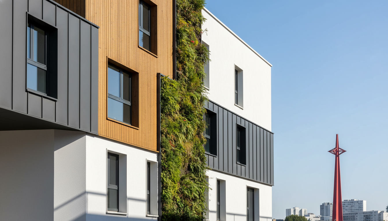 Façade caractéristique de Cergy